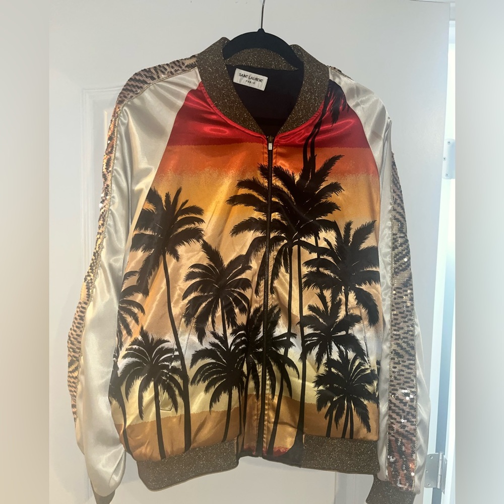 “YSL” men’s jacket beautiful silk